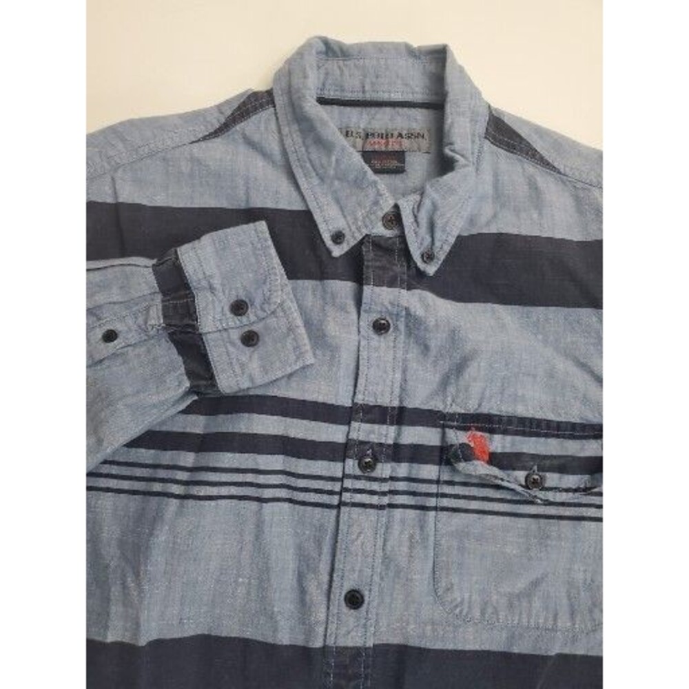 U.S. Polo Assn. Men's Long Sleeve Button Up Casual Shirt, M